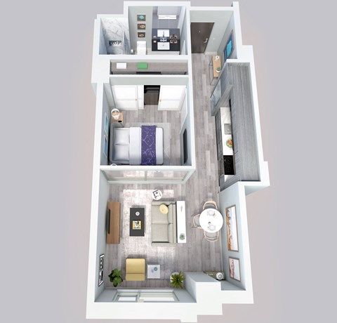 bedroom floor plan an in 3d
